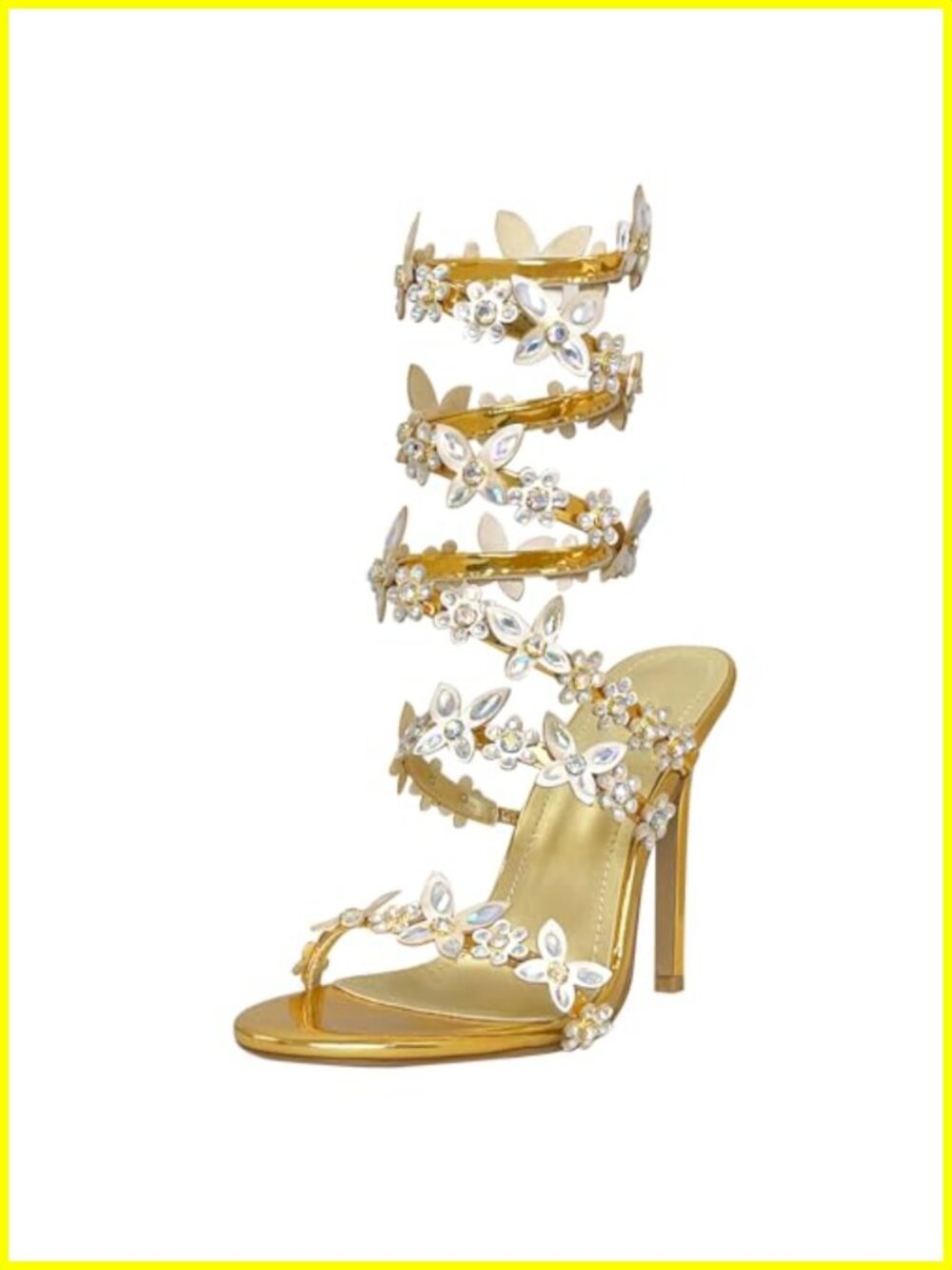 Gladiator Rhinestone Strappy Heeled Sandals Party Prom